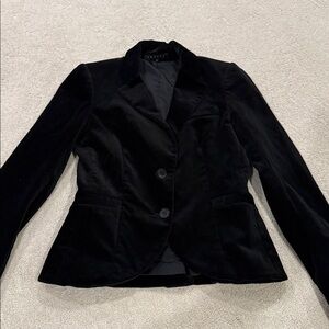 Theory Women's Black Cinched Velvet Blazer Size 4